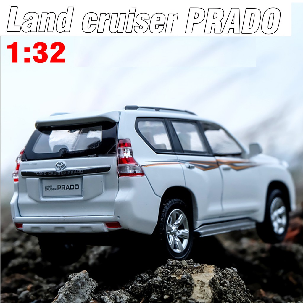 Toyota Land cuiser PRADO Xe mô hình ô tô bằng sắt tỉ lệ 1:32 Xe chạy cót có âm thanh và đèn