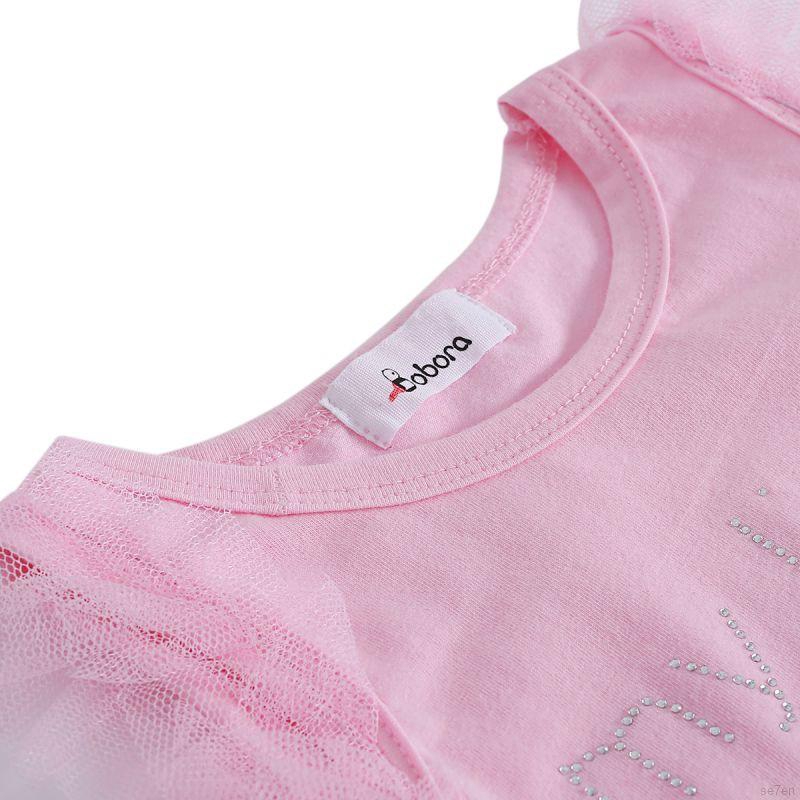 Bộ Áo Liền Quần Ngắn Tay Viền Ren Cho Bé Gái 0-12 Tháng Tuổi