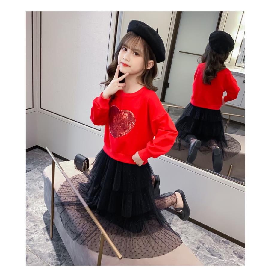 Đầm Xòe Công Chúa Xinh Xắn Bé Gái 10 tuổi (3-12 tuổi) ☑️ đồ cho bé gái size đại 25kg, 30kg, 35kg, 40kg, 45kg