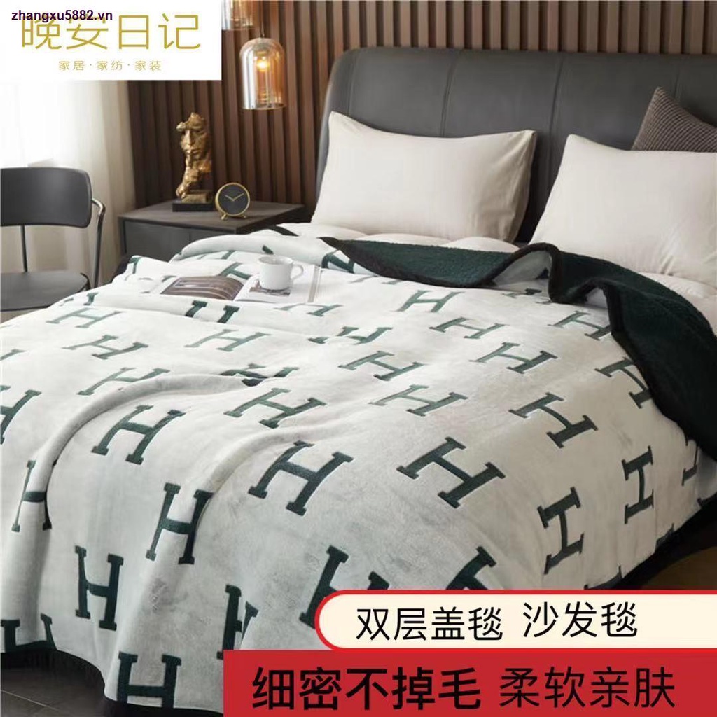 Chăn Nhung San Hô Lông Cừu San Hô Siêu Mềm Mịn