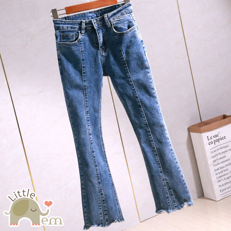 Quân jean ống vẩy đôi cho mẹ và bé