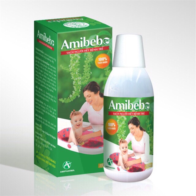 Sữa tắm Amibebe + nước muối sinh lý Q-mumasa