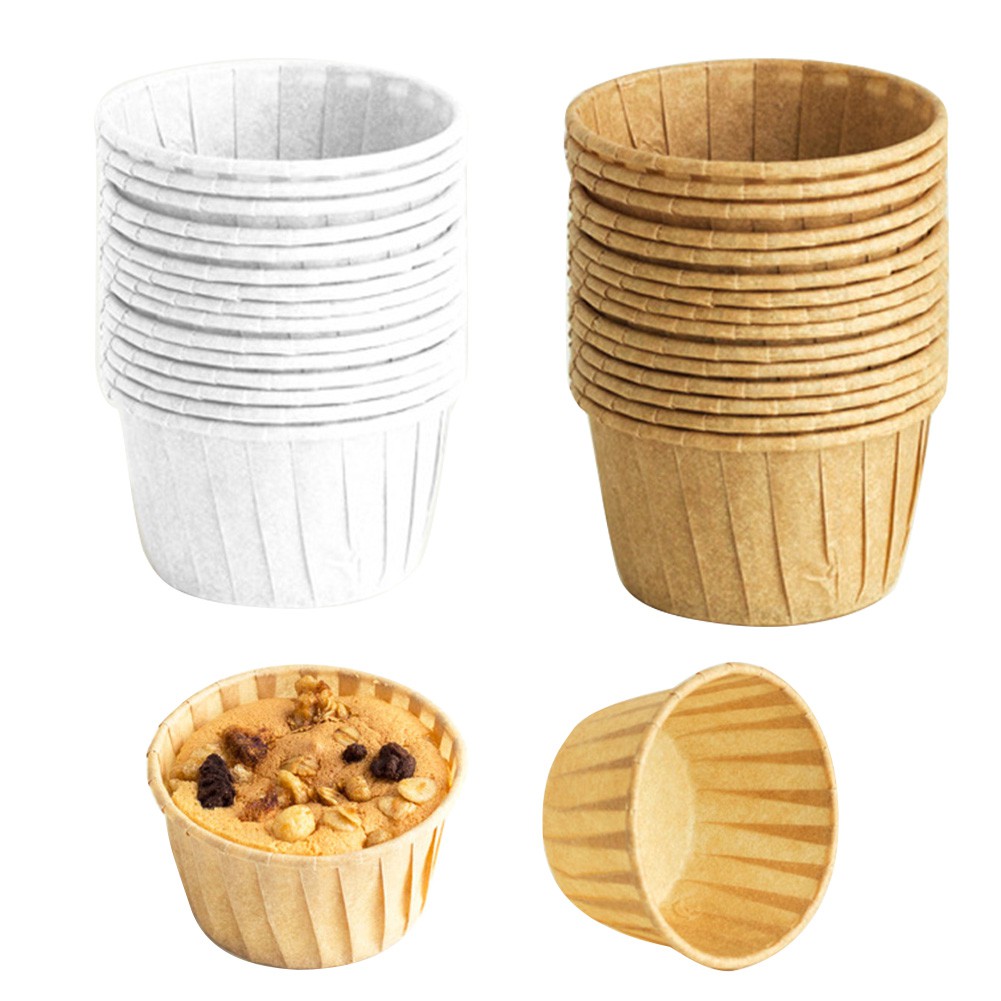 Bộ 50 cái cốc giấy làm bánh cupcake