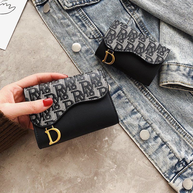 Ví Đựng Tiền Xu Nhỏ Xinh Phối Màu Tương Phản Thời Trang Retro 2022 Cho Nữ