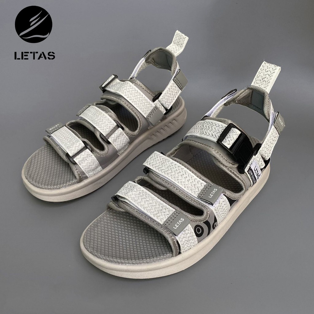 Giày Sandal Nam LETAS Hoạ Tiết Họat Hình kiểu Phản Quang LT1004g Đế cao 3.5cm