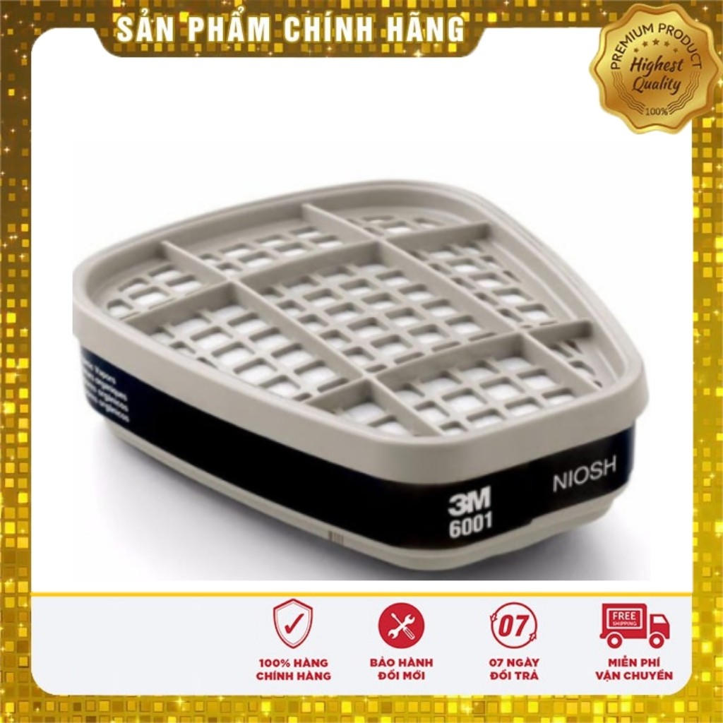 Phin Lọc 3M6001 Phin Lọc Than Hoạt Tính Chống Độc Chống Bụi Chính Hãng 3M