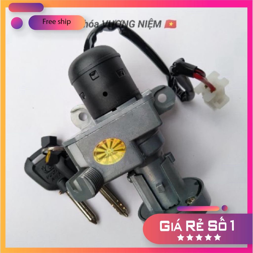 HCM- Bộ Ổ Khoá Xe SH 150 Ý/ Dylan/ PS Chìa 8 Cạnh Chống Trộm Cao Cấp Chính Hãng VƯƠNG NIỆM ĐỒ CHƠI XE MÁY GIÁ SỈ