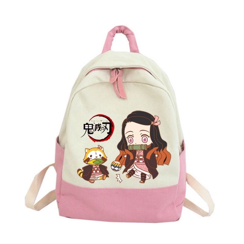 Balo canvas đi học in hình Anime Demon Slayer Kimetsu No Yaiba