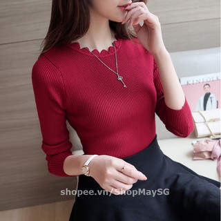 Áo Len Cổ Gợn Sóng ALN016