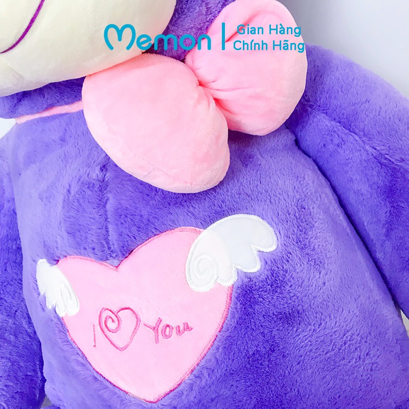 Gấu Bông Teddy Angel Tím Cao Cấp Memon