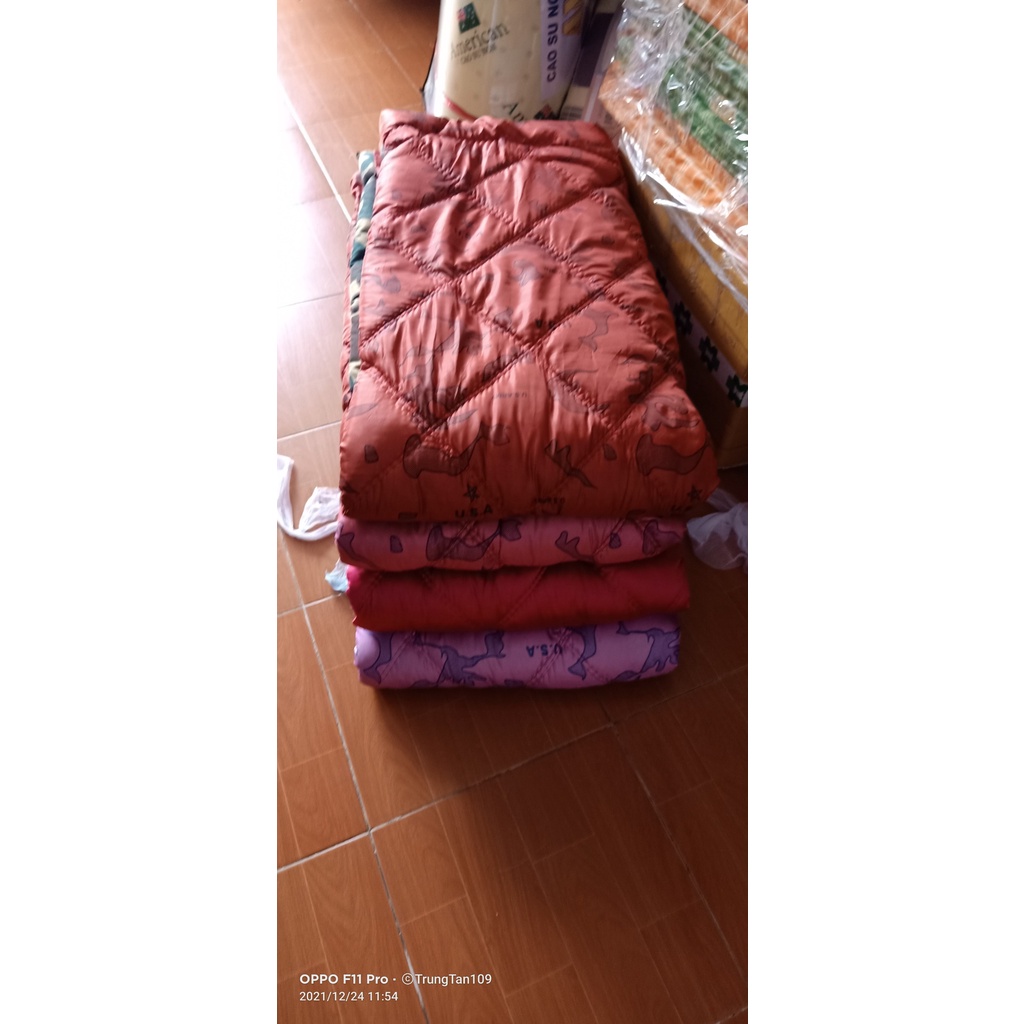Chăn Bông Đà Lạt 1m6 x 1m9 x 2cm Giá Rẻ Dùng Lót Nằm - Trải Nệm Êm Lưng - Nệm Vải