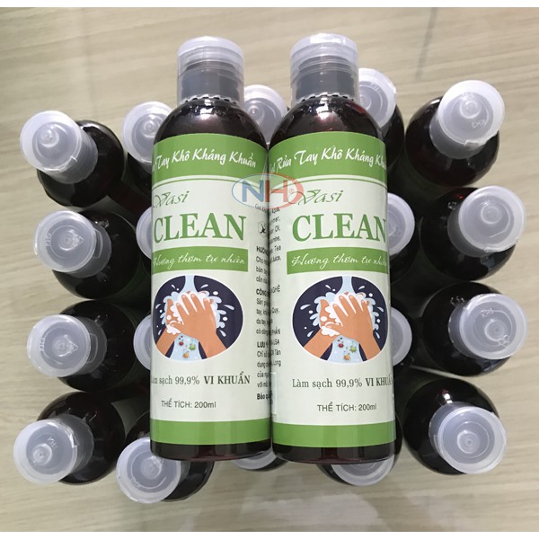 Gel Rửa Tay Khô Kháng Khuẩn Hương Thơm Tự Nhiên Vasi CLEAN 200ml
