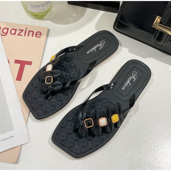 Dép thời trang nữ 3 màu gắn hột