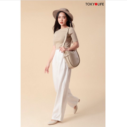 Áo T-Shirt Nữ TOKYOLIFE cổ thuyền dáng ôm I9TSH537I