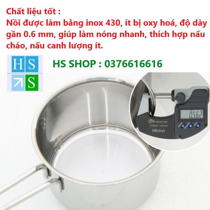 (Bán sỉ) Nồi quấy bột FIVESTAR 16cm (3 đáy) , Nồi nấu cháo dùng đươc bếp từ, Quánh nấu ăn cho bé chống dính dùng đa năng