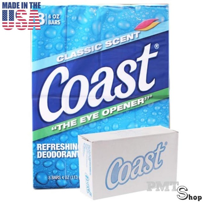 Combo 8 cục xà phòng Coast Classic Scent Refreshing Deodorant Soap 113g x 8 - Mỹ