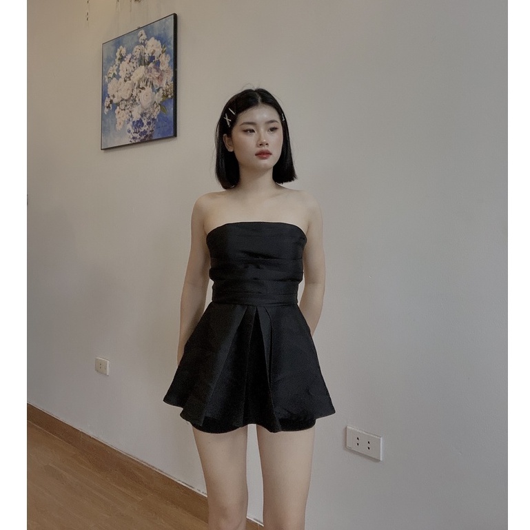 Áo Cúp Ngực Dáng Phồng Xòe Nơ Lưng Áo Kiểu Nữ Phong Cách Sang Chảnh - LUCY TOP