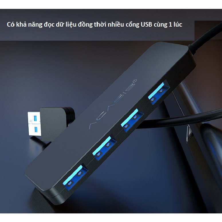 Bộ Chia Hub 4 Cổng USB 3.0/ 2.0 ACASIS Nhỏ Gọn Dùng Cho Laptop, PC, Bàn Phím, Chuột, Ổ Đĩa... AB3-L42....Dài 20/60/120cm