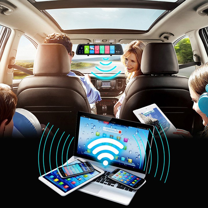 Camera hành trình gương ô tô cao cấp Whexune D50 Màn hình 12 inch, 4G, Wifi, GPS,... Bảo hành 12 tháng | BigBuy360 - bigbuy360.vn