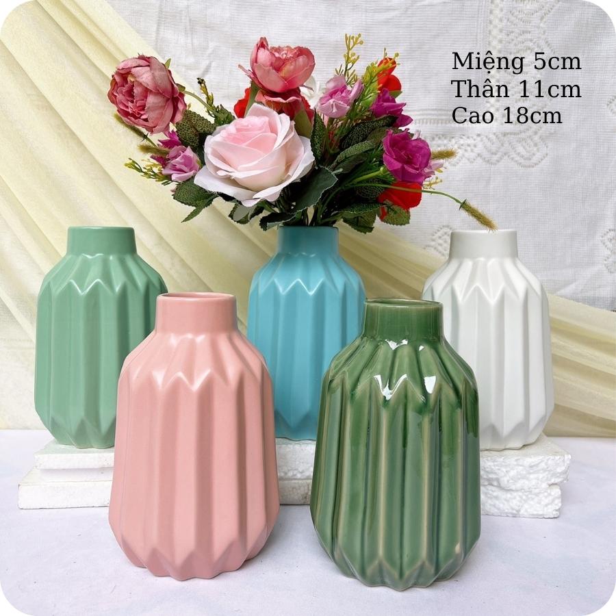 Bình hoa decor  Gốm Sứ Bát Tràng  bình gốm cắm hoa,Lọ Khế Túm S2 trang trí GOMPHUQUY TM15