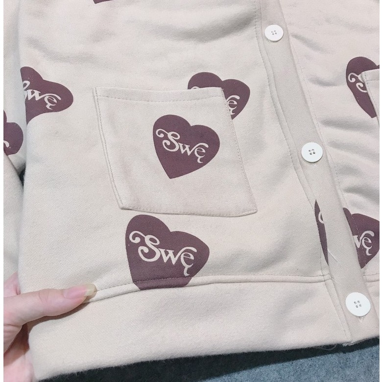 Áo Khoác Nỉ Cardigan S.W.E Unisex Nam Nữ Ulzzang KN01