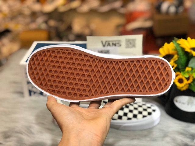 Giầy vans caro lười hàng 1:1 giày kèm boxbilll