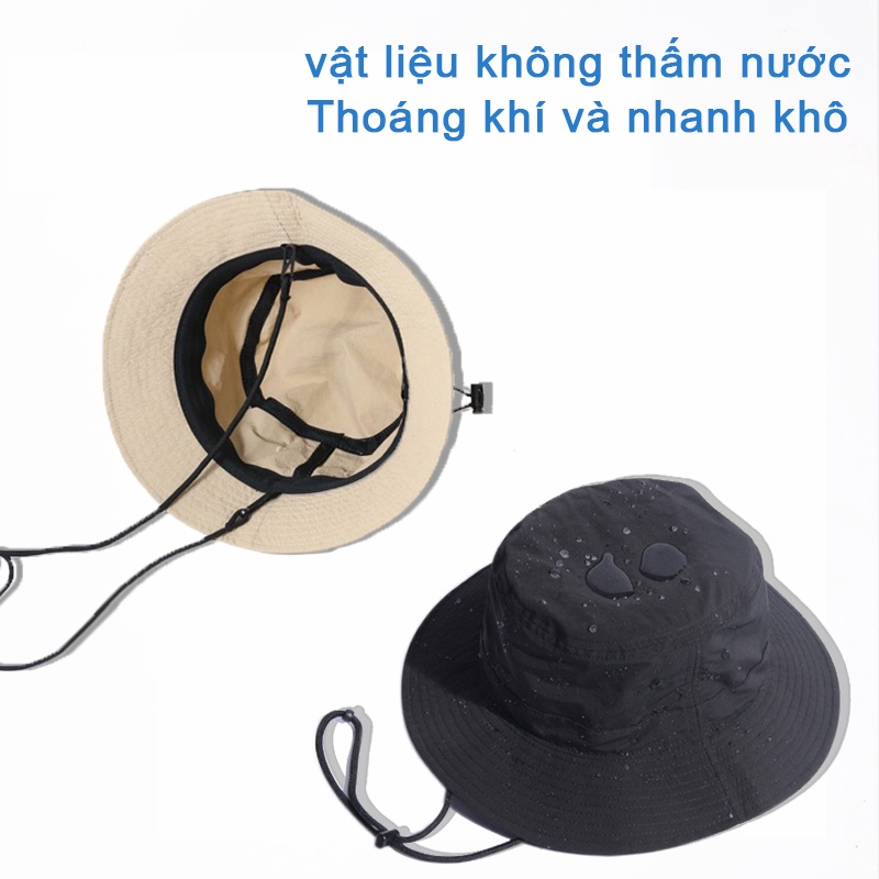 Mũ Bucket Chống Nắng Chống Thấm Nước Thoáng Khí Có Thể Điều Chỉnh Cho Nam Và Nữ