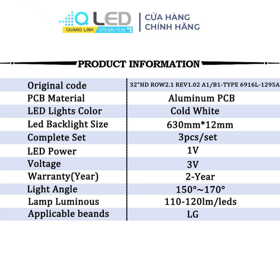 Thanh LED TIVI  LG 32LN - Lắp zin tivi toàn THANH tivi LG 32LN hàng chính hãng mới 100% - qled offical store