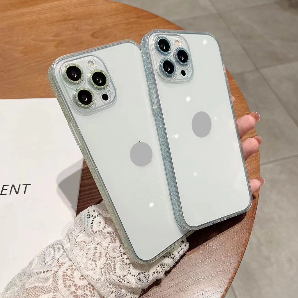 Ốp Điện Thoại Kính Trong Suốt Lấp Lánh Sang Trọng Bảo Vệ Camera Cho iPhone 13 12 Pro Max 13 Pro Max 12