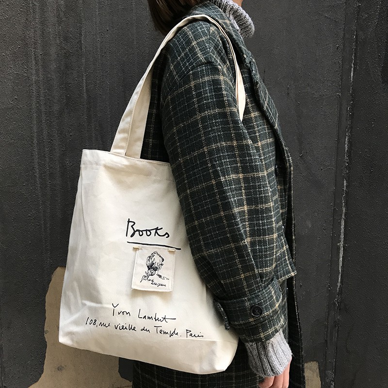 Túi vải tote đeo vai Life loại 1 TH17