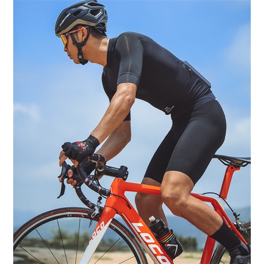 Áo đạp xe Monton ngắn tay Traveler Max - Đen