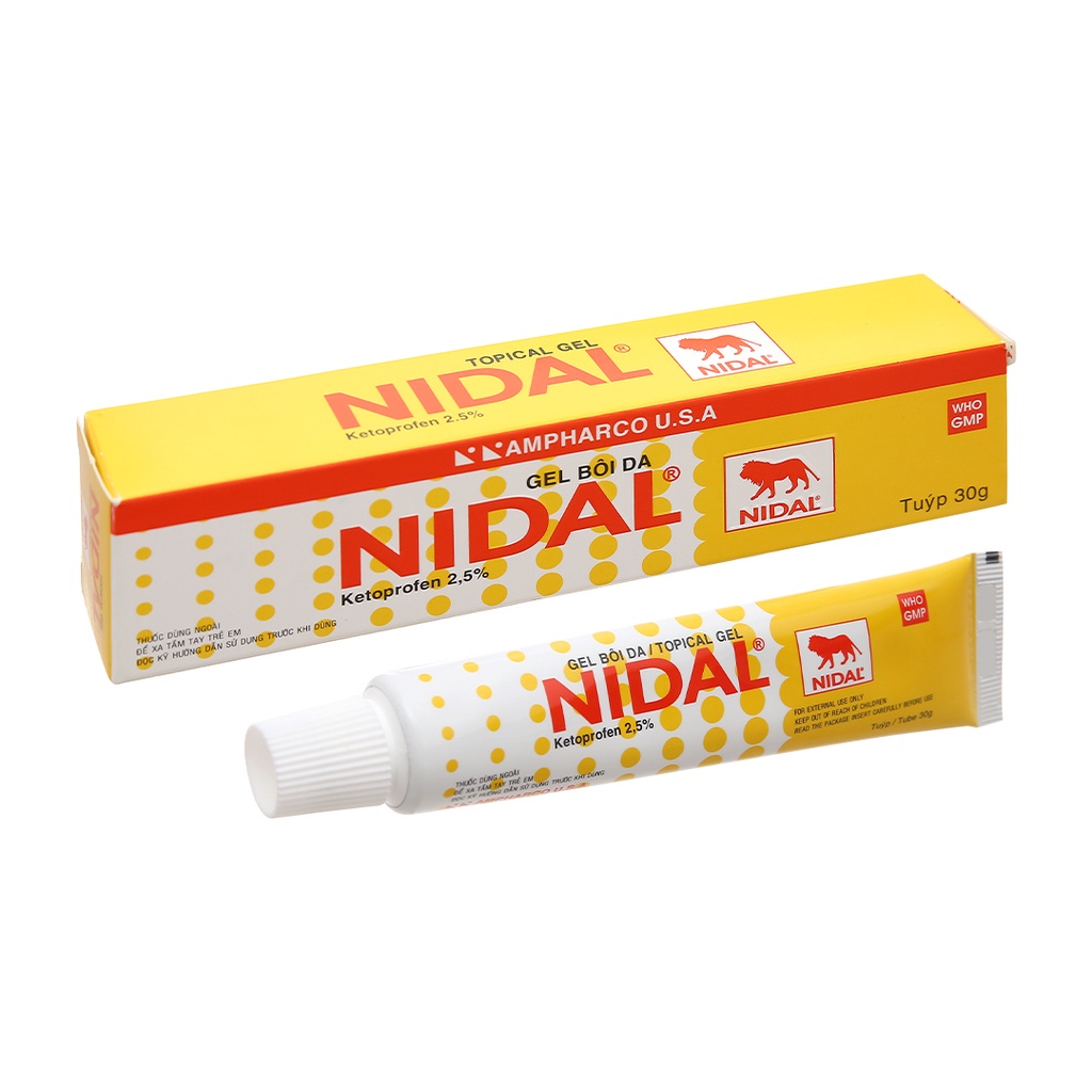 GEL BÔI NGOÀI DA NIDAL TUÝP 30G