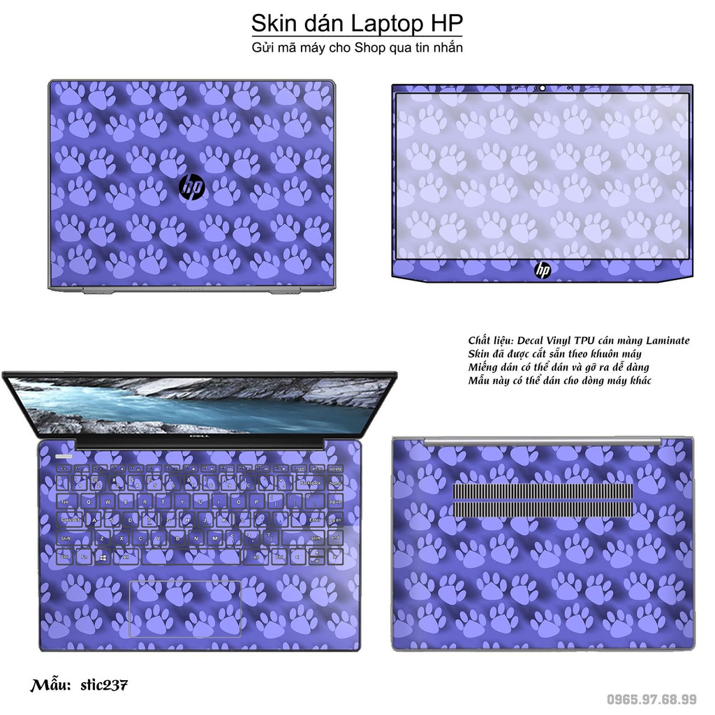 Skin dán Laptop HP in hình Hoa văn sticker _nhiều mẫu 38 (inbox mã máy cho Shop)