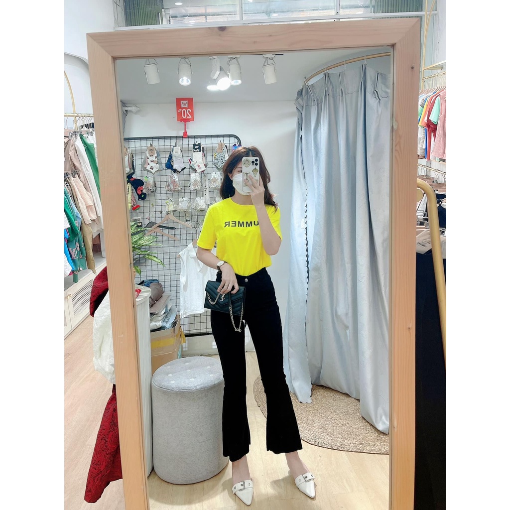 Quần jeans loe 9 tấc