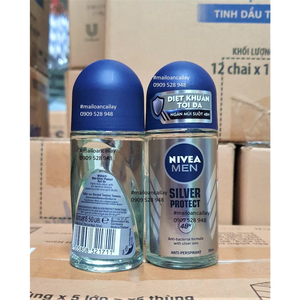 Lăn Khử Mùi Nivea Nam Phân Tử Bạc 50ml