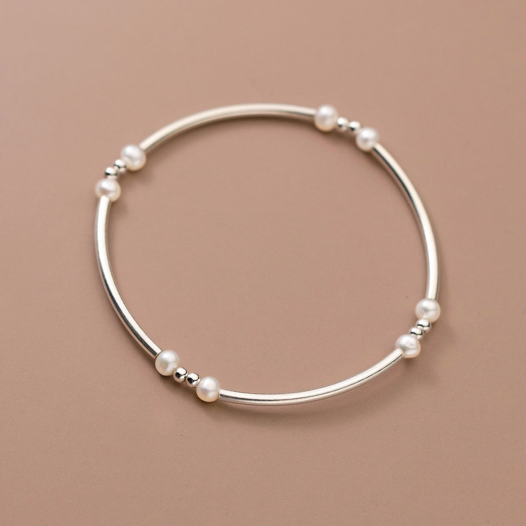 Vòng tay Bạc S925 Nữ Mix Ngọc Trai Nhí Nuôi Nước Ngọt 4mm LT2711 - Bảo Ngọc Jewelry