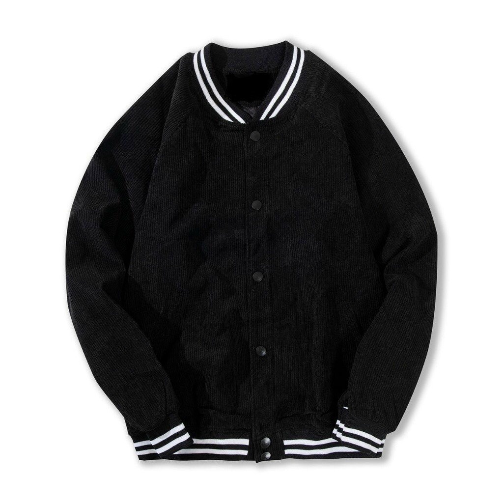 Áo Khoác Bomber Trơn Nhung Tăm Unisex Nam Nữ Chất Dày Dặn