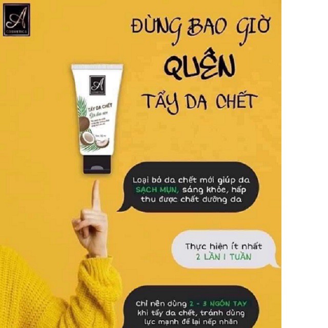 Tẩy da chết sợi dừa non - Tẩy da chết mặt Phương Anh 50ml