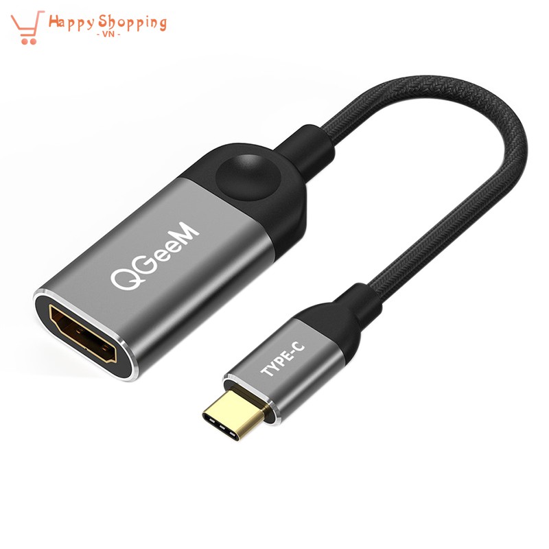 Cáp Chuyển Đổi Qgeem Usb C Sang Hdmi 4k Cho Thunderbolt 3 Macbook