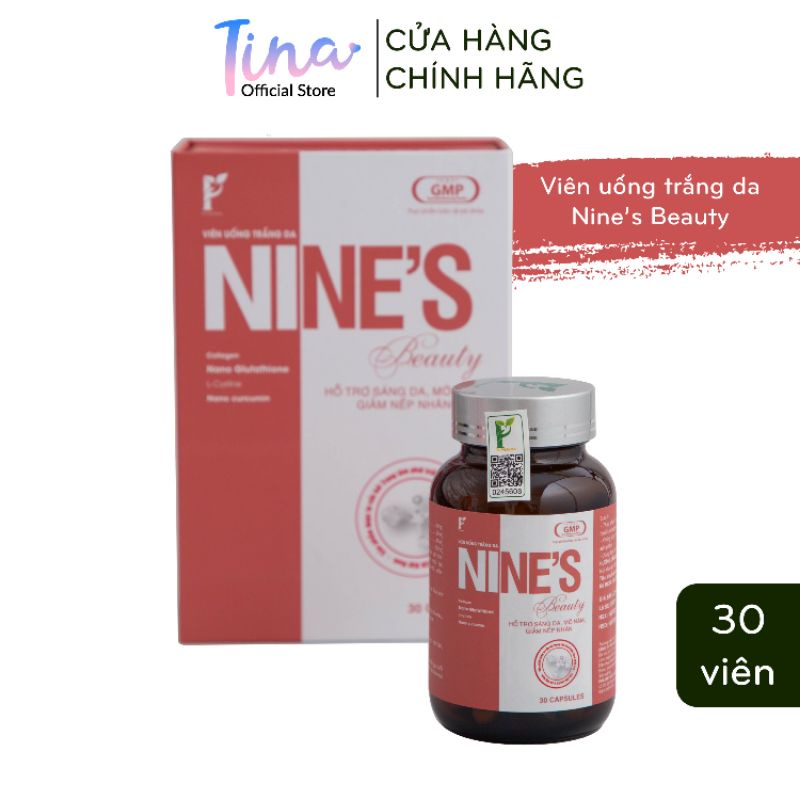 Viên Uống Trắng Da NiNe's Beauty Mờ Nám, Giảm Nếp Nhăn Phan An Green 1 hộp 30 viên - TN054