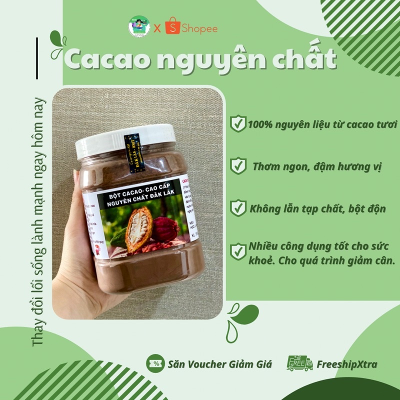 Bột Cacao Nguyên Chất - For Keto