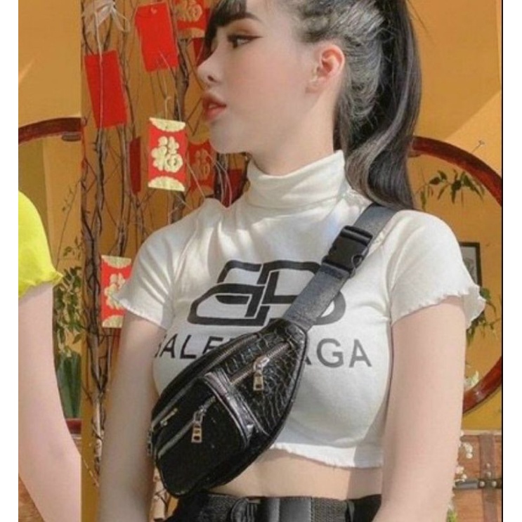 Áo croptop body cổ lọ &quot;replei1986&quot;