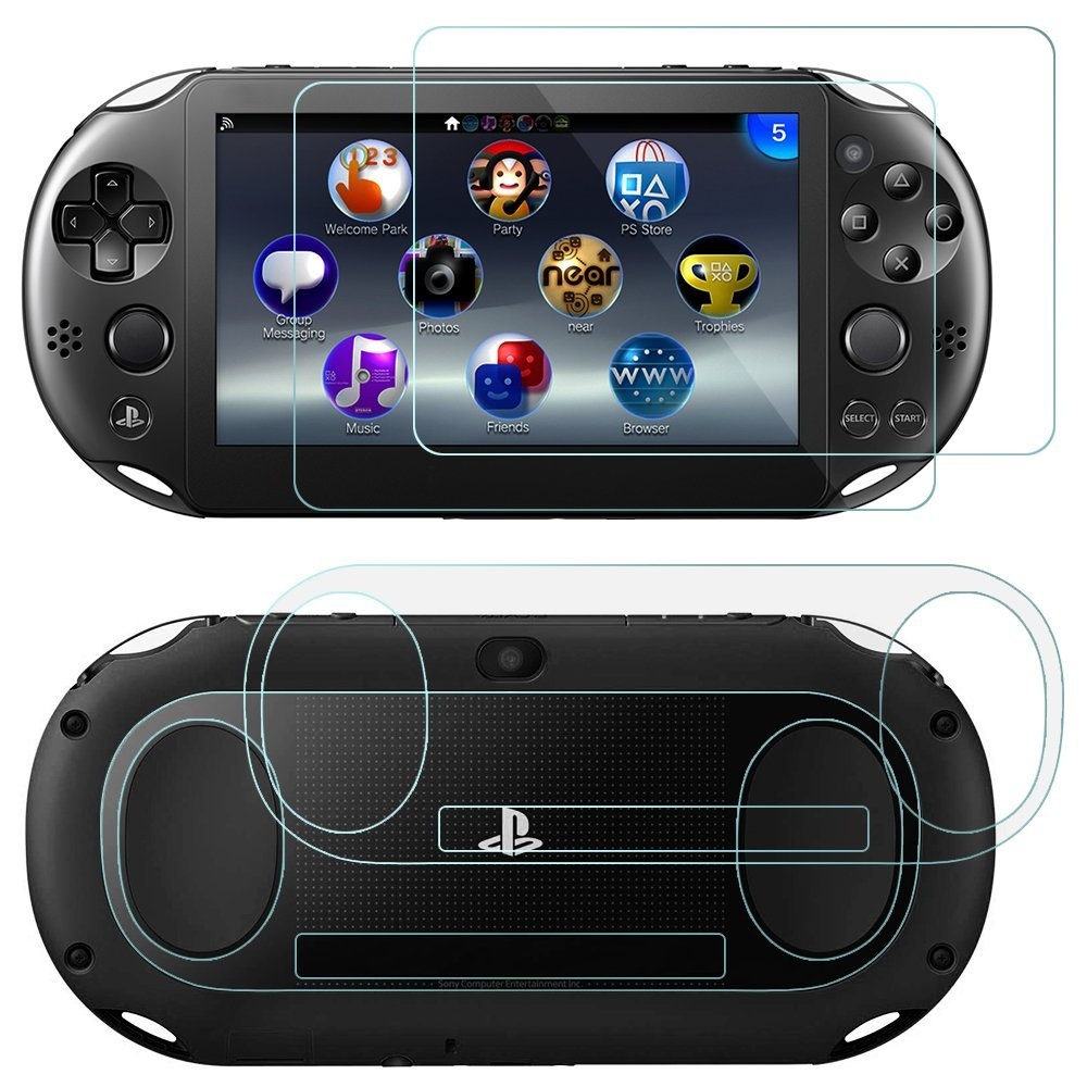 Bộ kính cường lực tiêu chuẩn 9H và dán mặt sau cho máy chơi game PS Vita / Playstation Vita 1000 - 2000