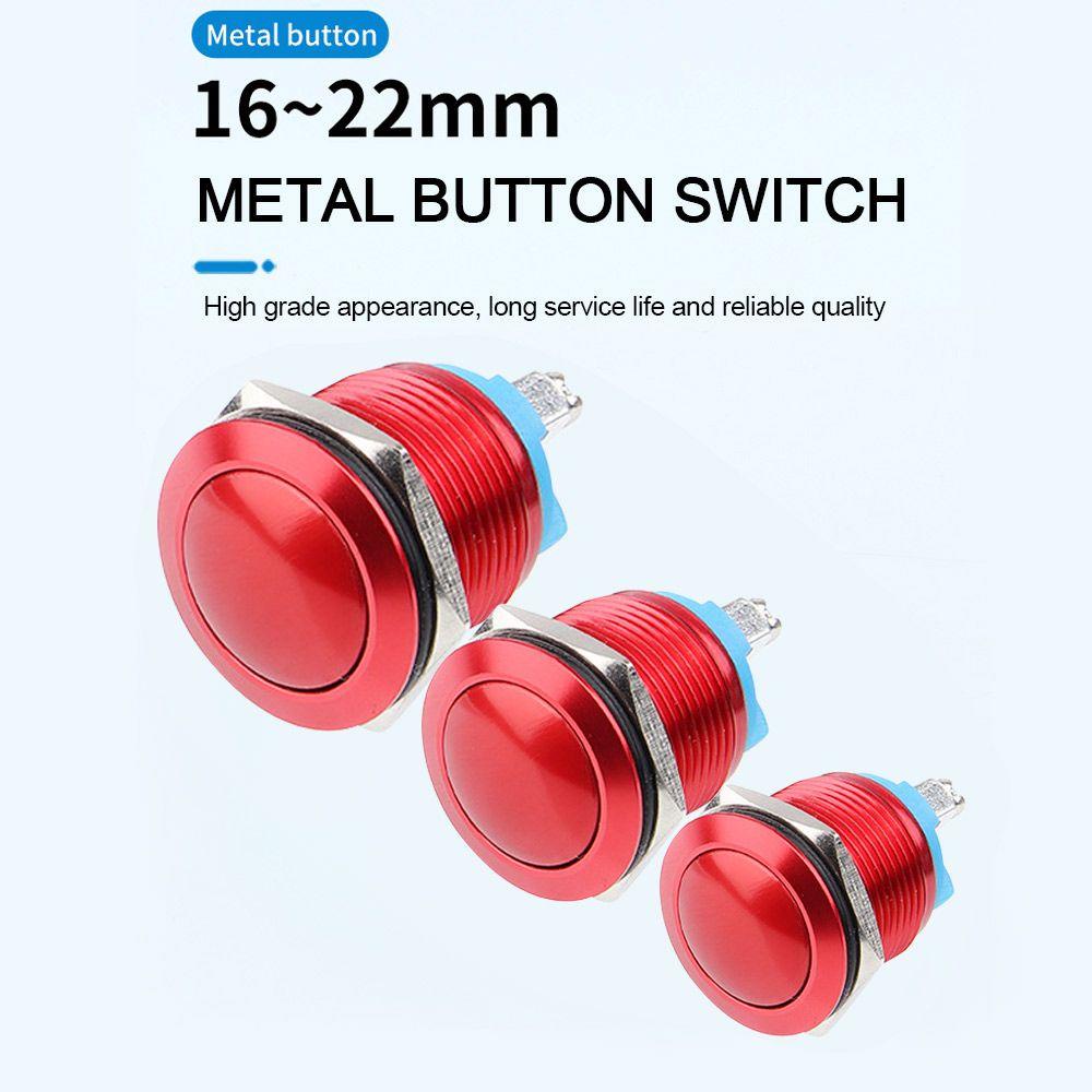 Set 2 Nút Công Tắc Dạng Nhấn Bằng Kim Loại Chống Thấm Nước Bền Bỉ