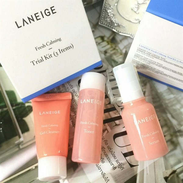 Bộ Dưỡng Da Mini Laneige Fresh Calming Trial Kit