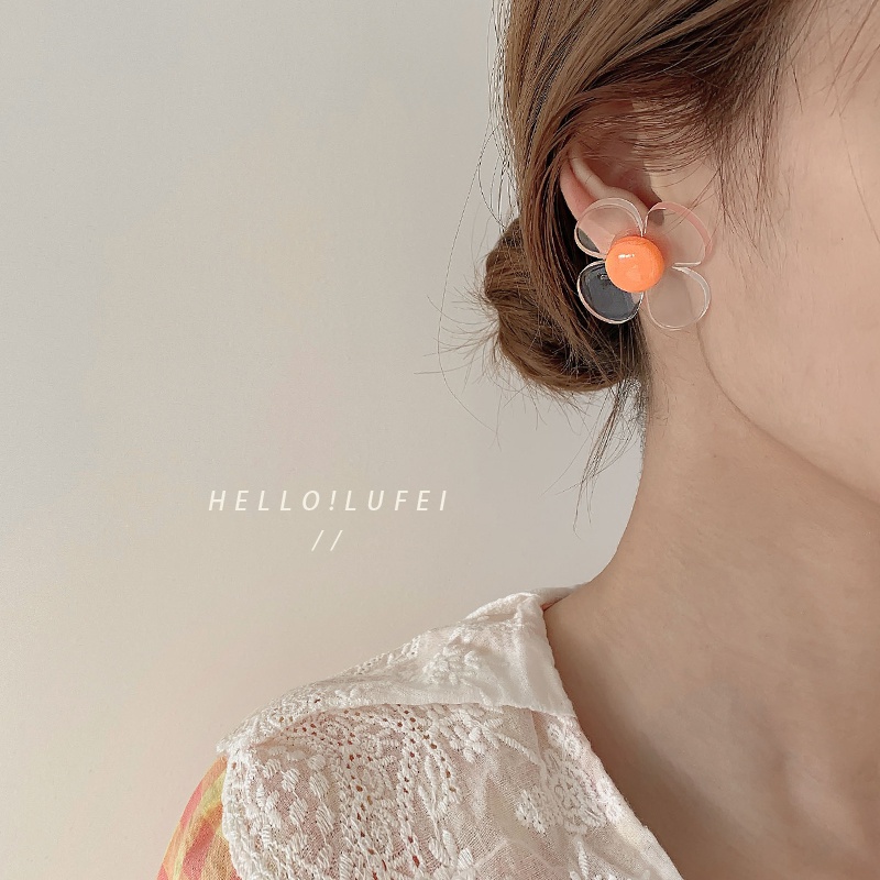 Korea Elegant Flower Shape Fashion Earrings