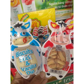 Bánh quy chấm kem Biskitop vị dâu/vanilla