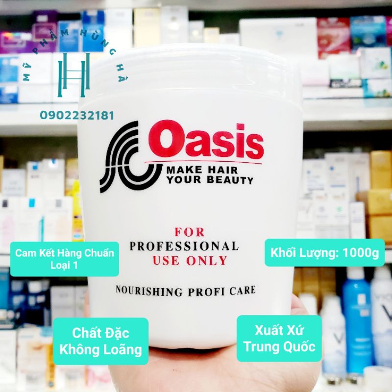 Kem ủ tóc Oasis, kem hấp tóc phục hồi siêu mượt Oasis 1000ml
