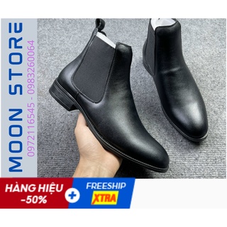 Giày da chelsea boot shoemaker cổ cao nam công sở , da bò thật classic retro vintage full box mst37014