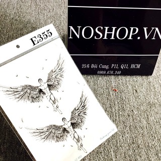 Hình Xăm Dán Người Đôi Cánh E355